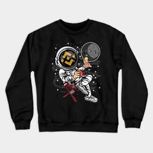 Retirement Plan Astronaut Binance BNB Coin To The Moon Crypto Token Cryptocurrency Blockchain Wallet Birthday Gift For Men Women Kids Crewneck Sweatshirt